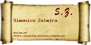 Simonics Zelmira névjegykártya